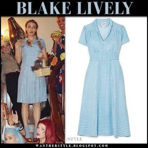 EUC HVN blue gingham dress Blake Lively